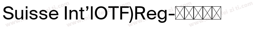 Suisse Int’lOTF)Reg字体转换